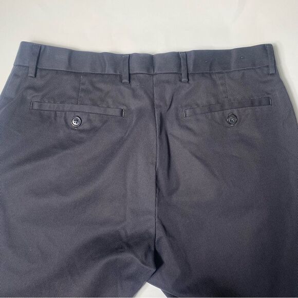 Banana Republic Non-Iron Tailored Slim Fit Charcoal Gray Pants Men's Size 31x32 - Picture 4 of 13